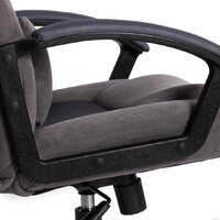 Игровое (геймерское) кресло TetChair Driver (флок/ткань, серый) - Изображение №9 — Chaika Market