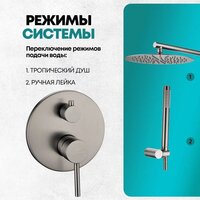 Душевая система  Grocenberg GB5099BG-3 (графит) - Изображение №8 — Chaika Market