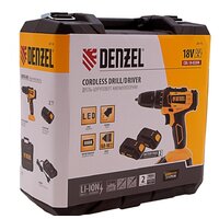 Дрель-шуруповерт Denzel CDL-18-02BM (с 2-мя АКБ, кейс) - Изображение №9 — Chaika Market