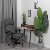 Офисное кресло TetChair Chief metalBL (ткань, серый, KUB 05/TW-12) - Изображение №15 — Chaika Market