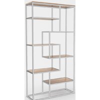 Стеллаж Hype Mebel Зиг-Заг-2 120x200 (белый/дуб галифакс натуральный) - Изображение №1 — Chaika Market