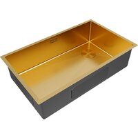 Кухонная мойка Paulmark NEXT-SKEW 74 Uni PM887444-BG (золото/брашированное золото) - Изображение №2 — Chaika Market