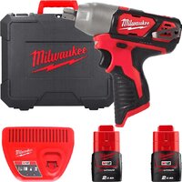 Гайковерт Milwaukee M12 M12BIW12-202C 4933447133 (с 2-мя АКБ, кейс) — Chaika Market