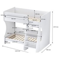 Двухъярусная кровать Polini Kids Dream 1500 0002425.9 (белый) - Изображение №4 — Chaika Market