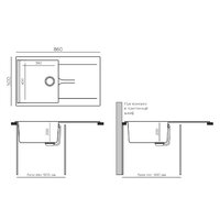 Кухонная мойка Polygran Gals 860 (кремовый) - Изображение №3 — Chaika Market