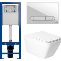 Унитаз подвесной Saniteco KW-9010W + 64109 + S-IN-MZ-VECTOR - Изображение №2 — Chaika Market