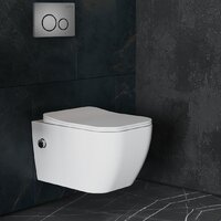 Унитаз подвесной Roxen Cube Bidet One Rimless 6 в 1 StounFix Dual Fresh 632852 (оружейная сталь/металл) - Изображение №12 — Chaika Market