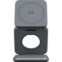 Беспроводное зарядное Magssory Fold Pro 3 в 1 WCH063 (темно-серый) - Изображение №2 — Chaika Market