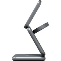 Беспроводное зарядное Magssory Fold Pro 3 в 1 WCH063 (темно-серый) - Изображение №4 — Chaika Market