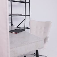 Офисное кресло AksHome Bella (chrome Kiton 701 велюр/белый антарктида) - Изображение №5 — Chaika Market