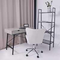 Офисное кресло AksHome Bella (chrome Kiton 701 велюр/белый антарктида) - Изображение №4 — Chaika Market