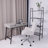 Офисное кресло AksHome Bella (chrome Kiton 701 велюр/белый антарктида) - Изображение №3 — Chaika Market