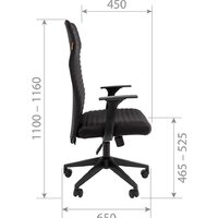 Офисное кресло CHAIRMAN 611 (ткань OS-01 черный) - Изображение №5 — Chaika Market