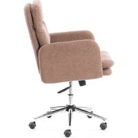 Офисное кресло TetChair Dover (хром/букле/коричневый) - Изображение №2 — Chaika Market