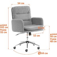 Офисное кресло TetChair Dover (хром/букле/коричневый) - Изображение №12 — Chaika Market