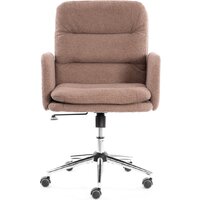 Офисное кресло TetChair Dover (хром/букле/коричневый) - Изображение №5 — Chaika Market