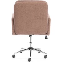 Офисное кресло TetChair Dover (хром/букле/коричневый) - Изображение №4 — Chaika Market