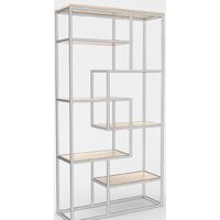 Стеллаж Hype Mebel Зиг-Заг-2 120x200 (белый/древесина белая) - Изображение №1 — Chaika Market