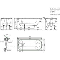 Ванна Универсал Ностальжи 150x70 (с ножками) - Изображение №3 — Chaika Market