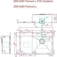 Кухонная мойка ZorG ZRN 5080 Premium L - Изображение №11 — Chaika Market