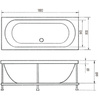 Ванна Eurolux Orio 180x80 - Изображение №3 — Chaika Market
