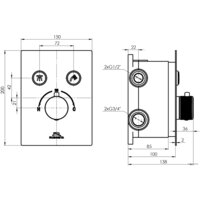 Смеситель Rubineta Thermo-2F - Изображение №2 — Chaika Market