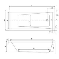 Ванна Excellent Wave 170x75 - Изображение №2 — Chaika Market