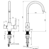 Смеситель Rubineta ULTRA-32 (1/2) U32008 - Изображение №2 — Chaika Market