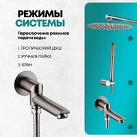 Душевая система  Grocenberg GB5099BG-1 (графит) - Изображение №10 — Chaika Market