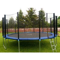 Батут Atlas Sport 490 см - 16ft Pro (с лестницей, внешняя сетка, синий) - Изображение №2 — Chaika Market