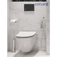 Унитаз подвесной Cersanit City Smart CO DPL EO Slim (с кнопкой Estetica 64112 черный/хром) - Изображение №17 — Chaika Market
