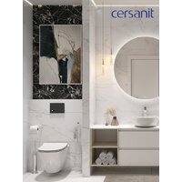 Унитаз подвесной Cersanit City Smart CO DPL EO Slim (с кнопкой Estetica 64112 черный/хром) - Изображение №16 — Chaika Market