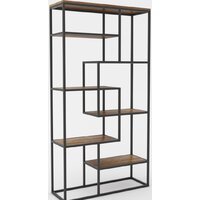 Стеллаж Hype Mebel Зиг-Заг-2 100x170 (черный/дуб галифакс олово) — Chaika Market