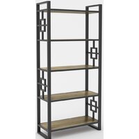 Стеллаж Hype Mebel Квадро 50x200 (черный/дуб галифакс олово) - Изображение №1 — Chaika Market