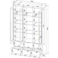 Шкаф-витрина Интерлиния Концепт КТ-ШВ3 (белый платинум/белый платинум) - Изображение №5 — Chaika Market