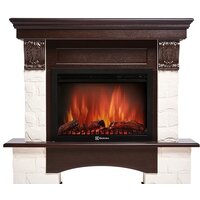 Портал Firelight Forte 25S (камень белый/шпон темный дуб) — Chaika Market