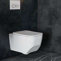 Унитаз подвесной Roxen Boro в комплекте с инсталляцией StounFix Dual Fresh 6 в 1 966532 (кнопка: бежевый) - Изображение №12 — Chaika Market