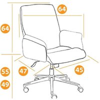 Офисное кресло TetChair York (флок, синий 32) - Изображение №9 — Chaika Market