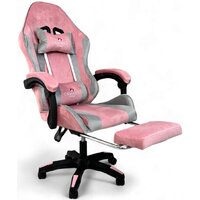 Игровое (геймерское) кресло Calviano 1583 (серо-розовый велюр) — Chaika Market