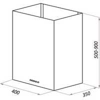 Кухонная вытяжка HOMSair Phlox Push 40 (белый) - Изображение №2 — Chaika Market