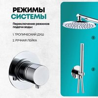 Душевая система  Grocenberg GB5090 (хром) - Изображение №4 — Chaika Market