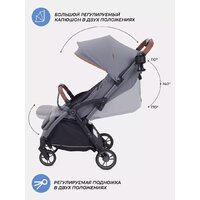 Коляска прогулочная «книга» MOWbaby Атом MB200 (Grey) - Изображение №5 — Chaika Market
