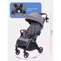 Коляска прогулочная «книга» MOWbaby Атом MB200 (Grey) - Изображение №3 — Chaika Market