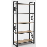 Стеллаж Hype Mebel Квадро 50x200 (черный/древесина белая) — Chaika Market