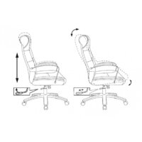 Офисное кресло Бюрократ T-9928SL Fabric (серый Italia 26/крестовина металл хром) - Изображение №5 — Chaika Market