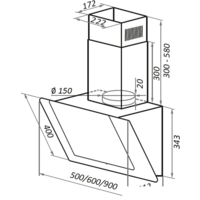 Кухонная вытяжка MAUNFELD Wind 60 (белый) — Chaika Market