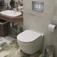 Унитаз подвесной Roxen Antares One Rimless 6 в 1 StounFix Dual Fresh 614314 (оружейная сталь/металл) - Изображение №13 — Chaika Market