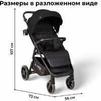 Коляска прогулочная «книга» Bubago Model Bass Light BG 137-5 (черный) - Изображение №11 — Chaika Market