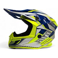 Мотошлем AIM RH855 Fiber Glass Tondo RH855T-BYW-XS (XS, синий/желтый/белый) - Изображение №3 — Chaika Market