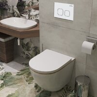 Унитаз подвесной Roxen Antares Gold в комплекте с инсталляцией StounFix Dual Fresh 6 в 1 807054 (кнопка: белый глянец) - Изображение №9 — Chaika Market